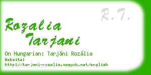 rozalia tarjani business card